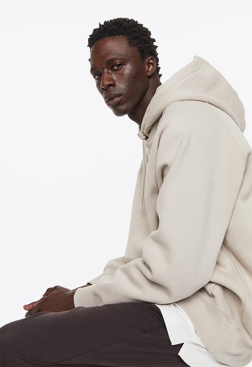 H&M - Oversized fit hoodie - greige