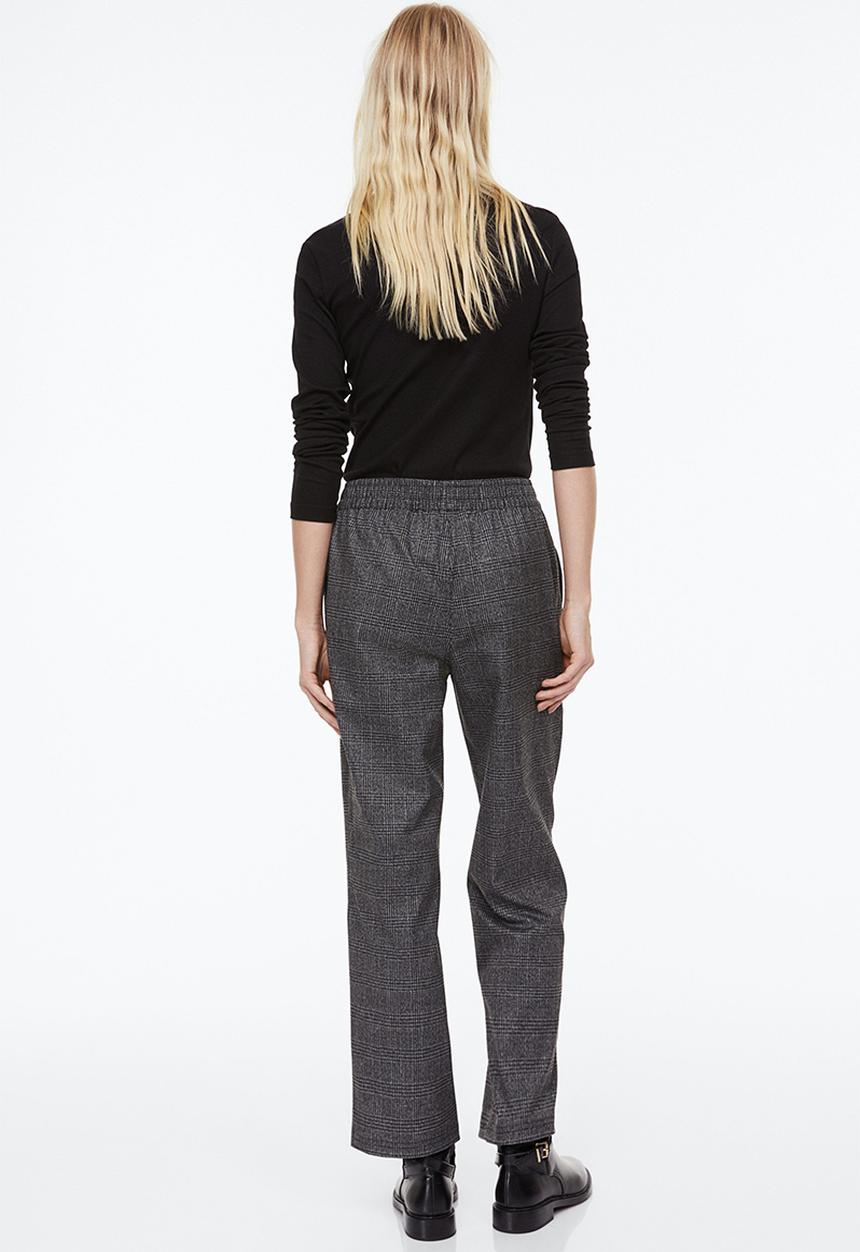 H&M - Ankle-length trousers - grey/checked