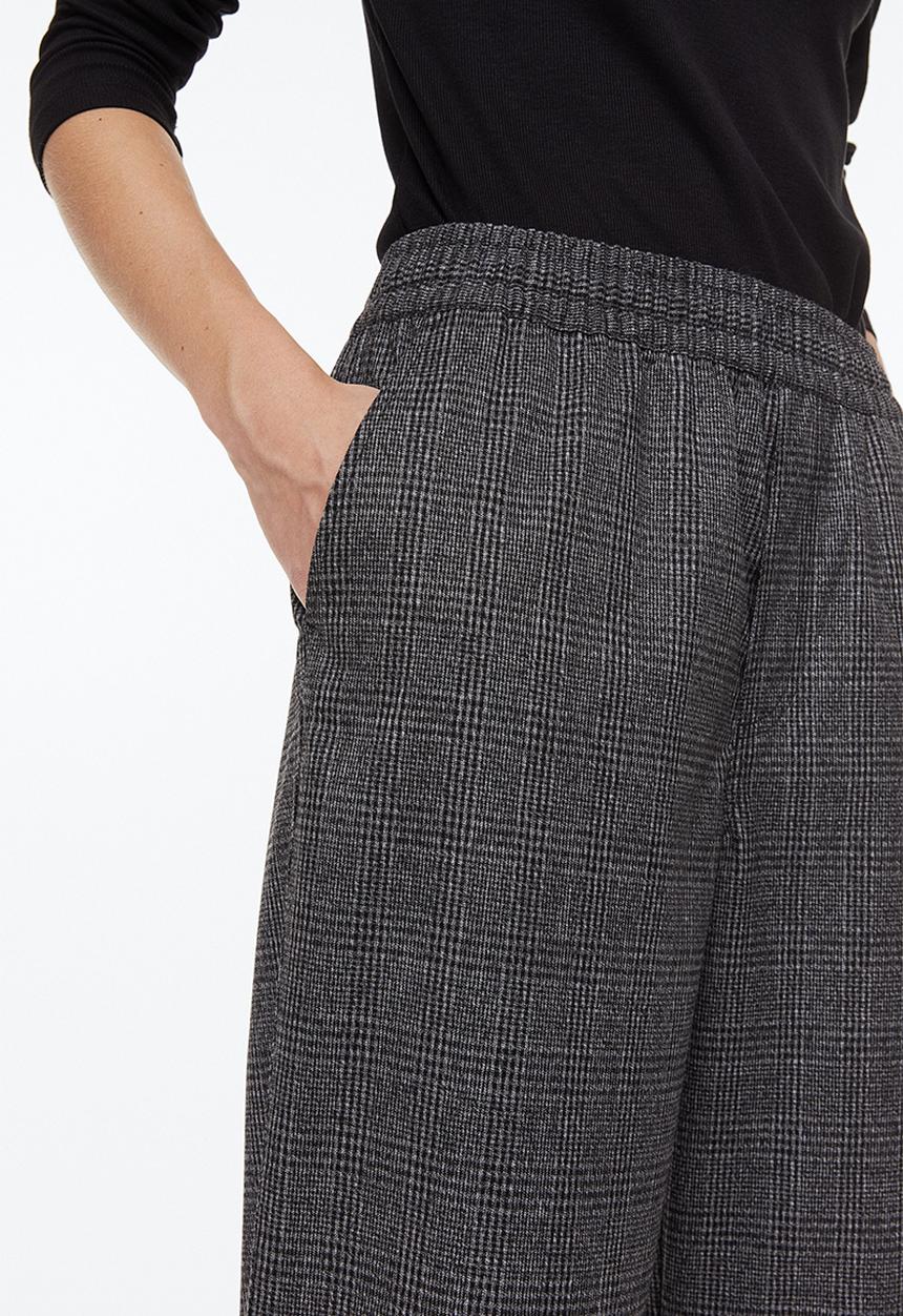 H&M - Ankle-length trousers - grey/checked