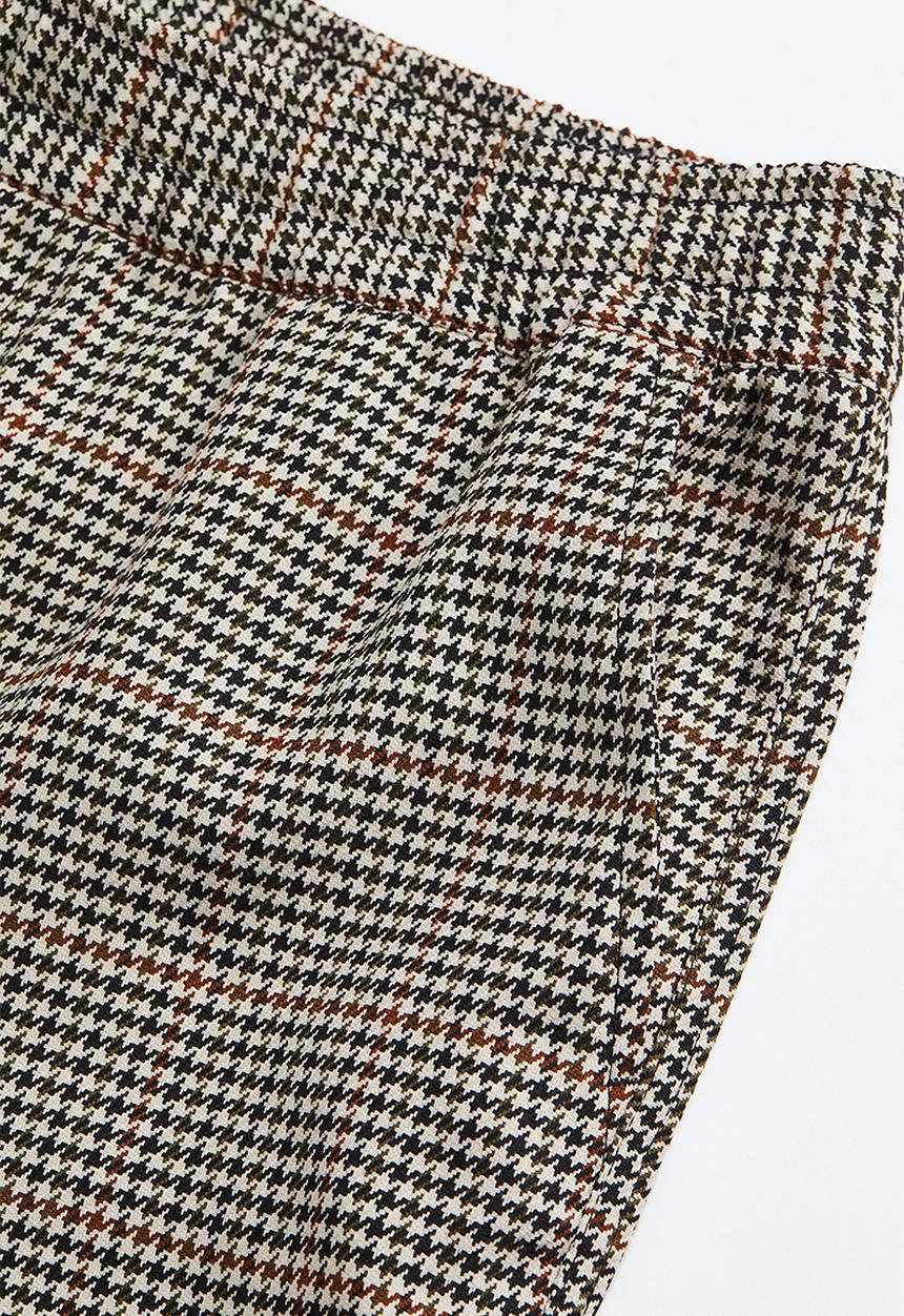 H&M - Ankle-length trousers - light beige/dogtooth-patterned