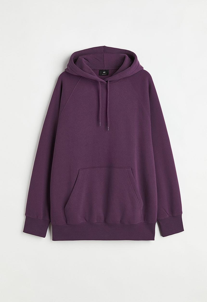 H&M - Oversized fit hoodie - dark purple