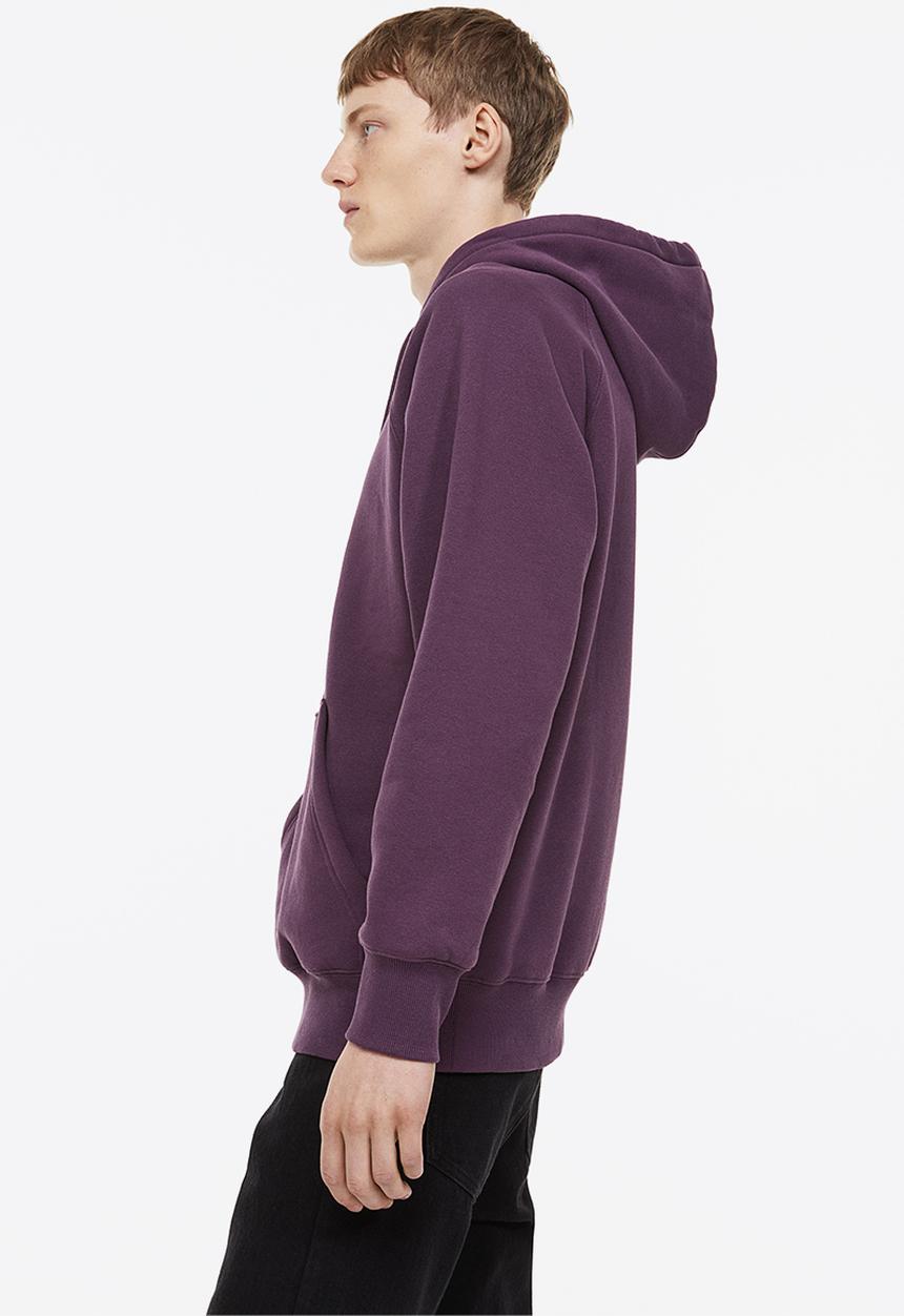 H&M - Oversized fit hoodie - dark purple