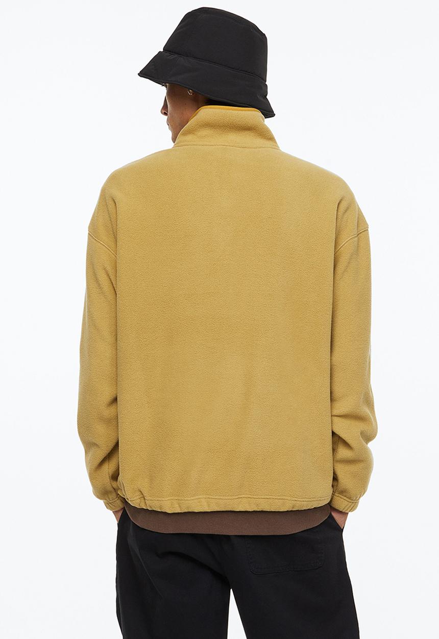 H&M - Oversized fit fleece top - dark yellow