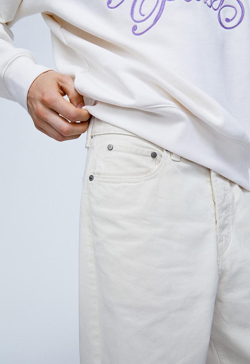 H&M - Loose fit 5-pocket twill trousers - white