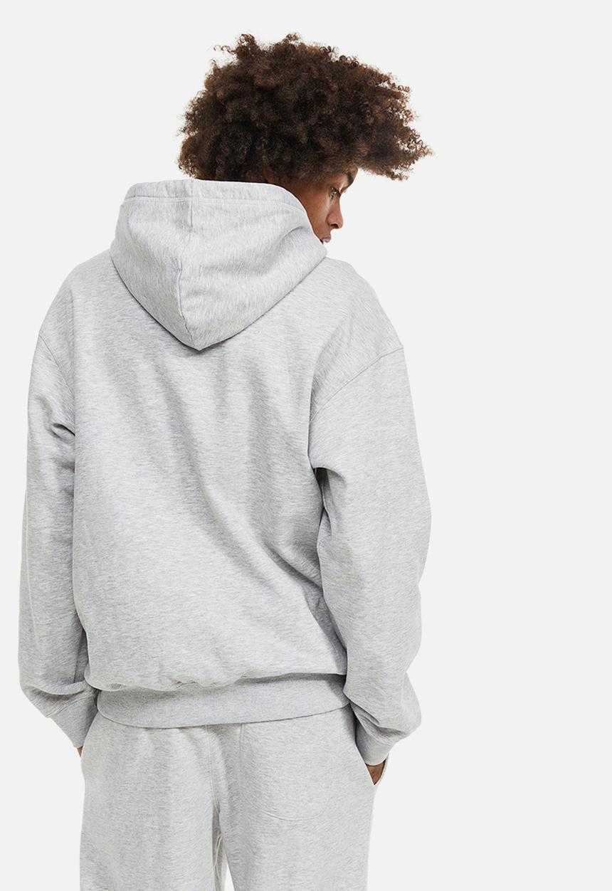 H&M -  Relaxed fit hoodie - light grey marl