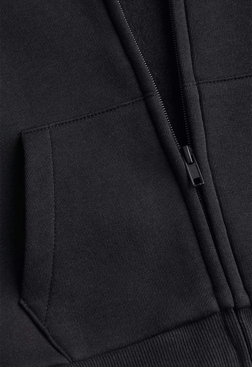 H&M - Zip-through hoodie - black