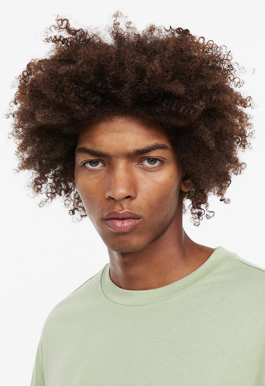 H&M - Relaxed fit T-shirt - light sage green