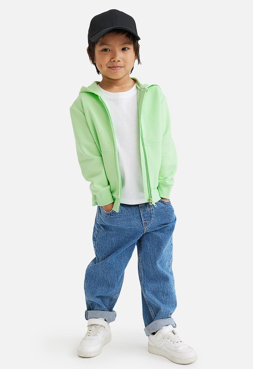 H&M - Zip-through hoodie - sage