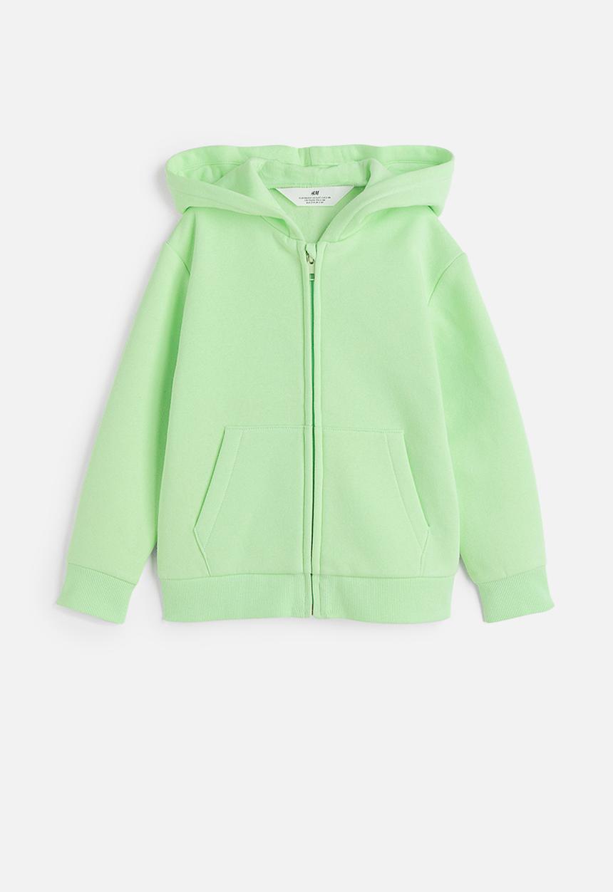 H&M - Zip-through hoodie - sage