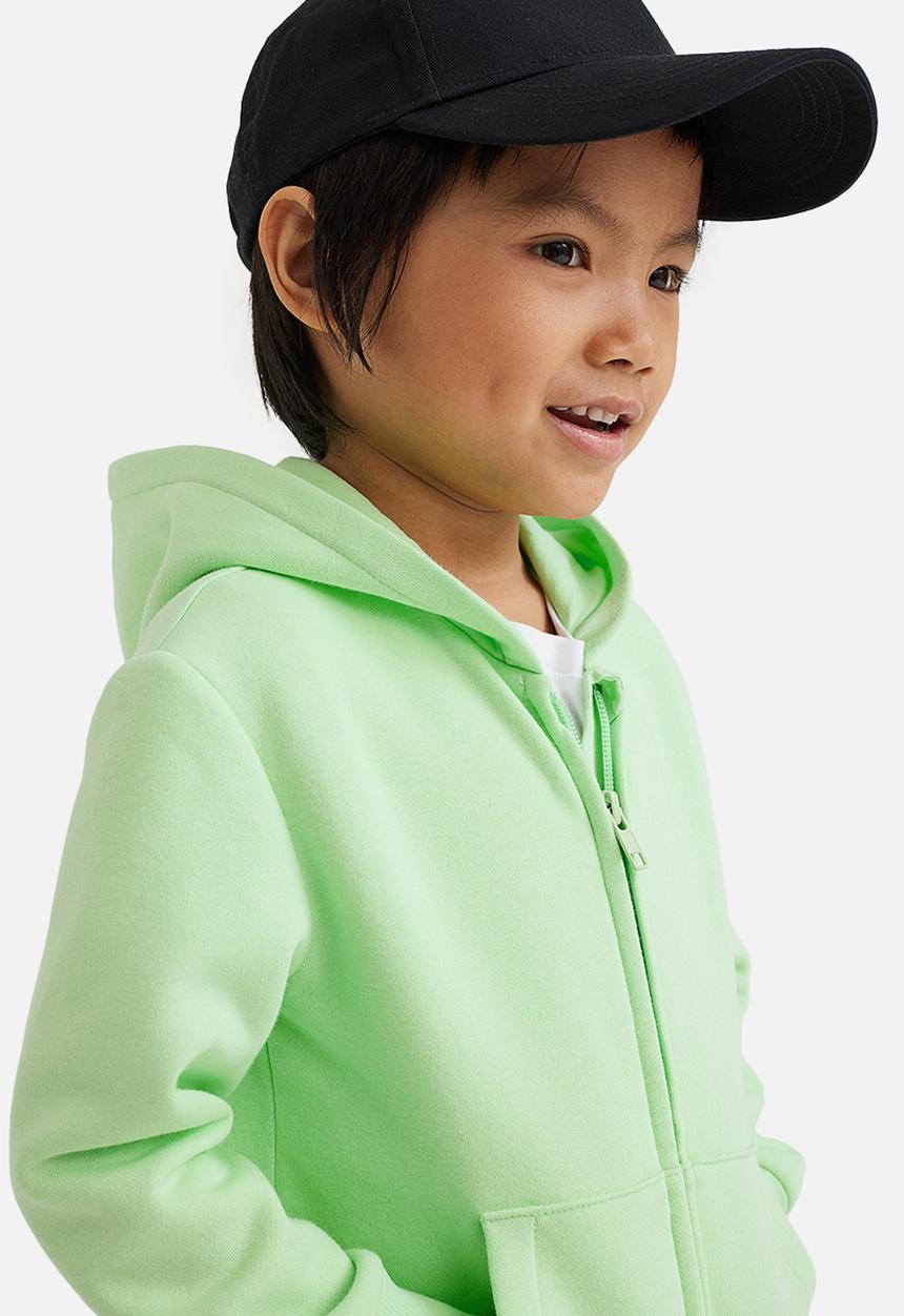 H&M - Zip-through hoodie - sage