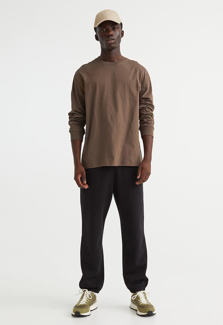H&M - Relaxed fit jersey top - brown