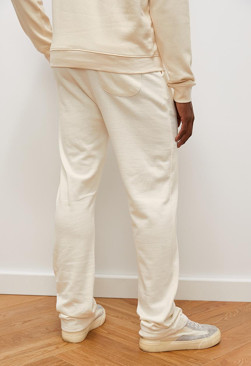 Lark & Crosse - Regular tapered open hem sweatpants - ecru