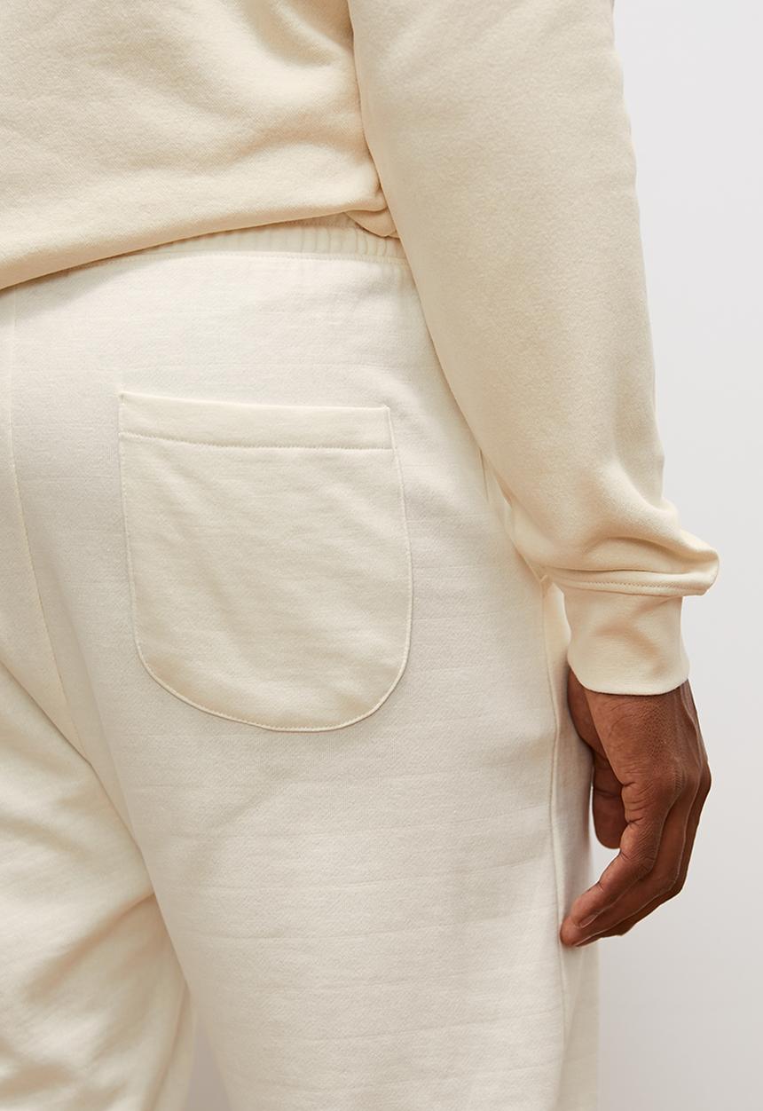 Lark & Crosse - Regular tapered open hem sweatpants - ecru