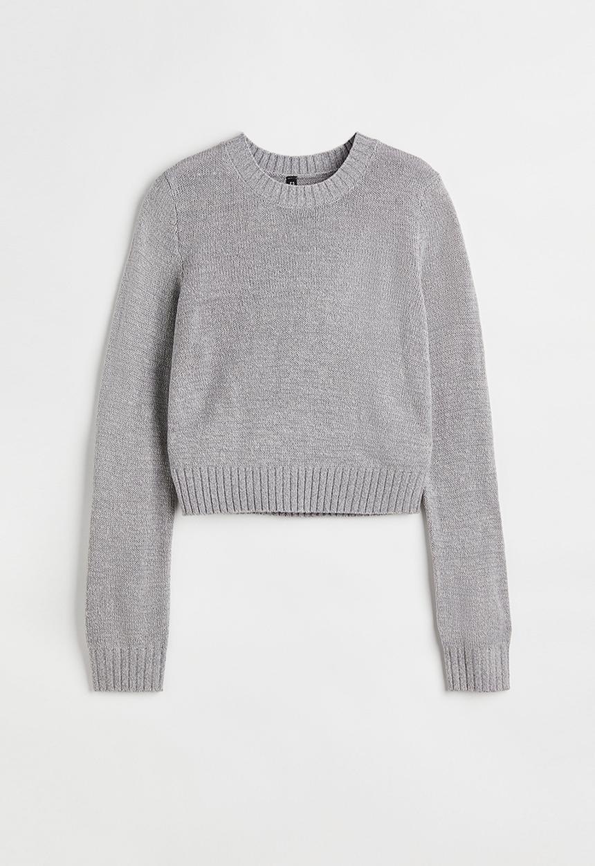 H&M - Fine-knit jumper - grey marl