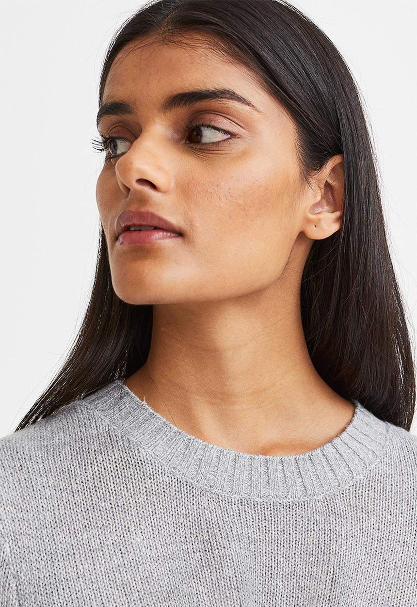 H&M - Fine-knit jumper - grey marl