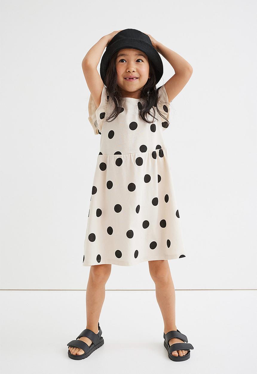 H&M - Cotton jersey dress - white multi