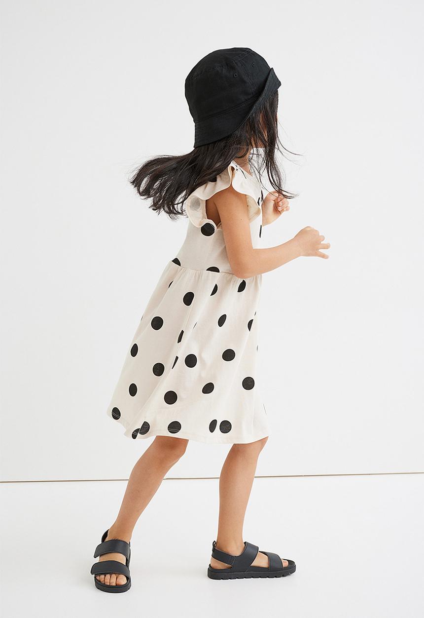 H&M - Cotton jersey dress - white multi