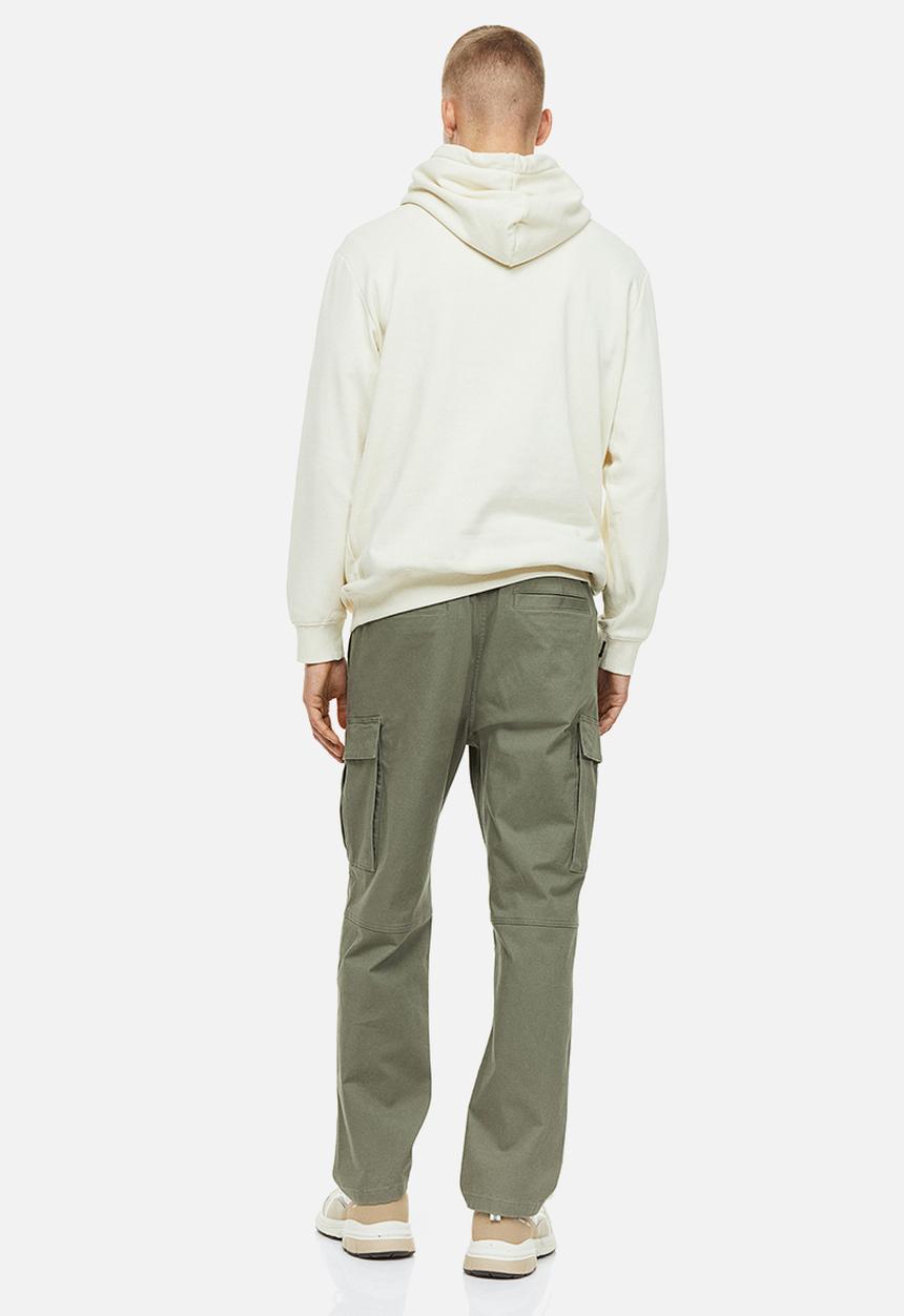 H&M - Regular fit twill cargo trousers - khaki green