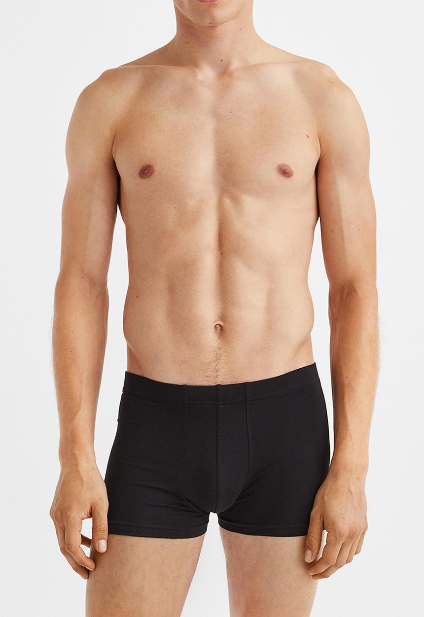 H&M - 3-pack lyocell-blend short trunks - black