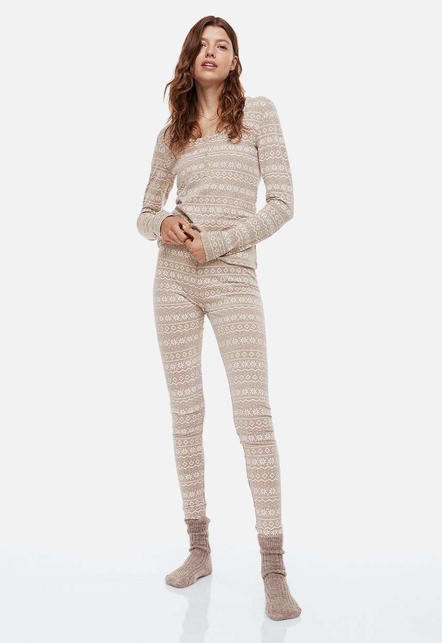 H&M - Pyjamas - beige & patterned