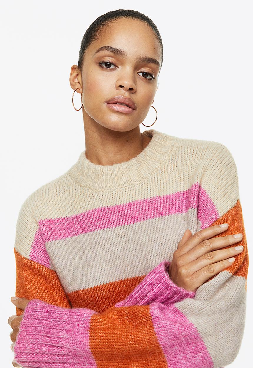 H&M - Jumper - pink/striped