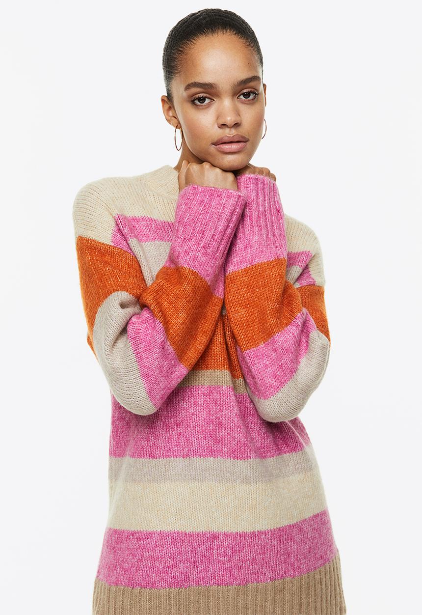 H&M - Jumper - pink/striped