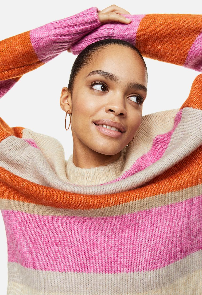 H&M - Jumper - pink/striped