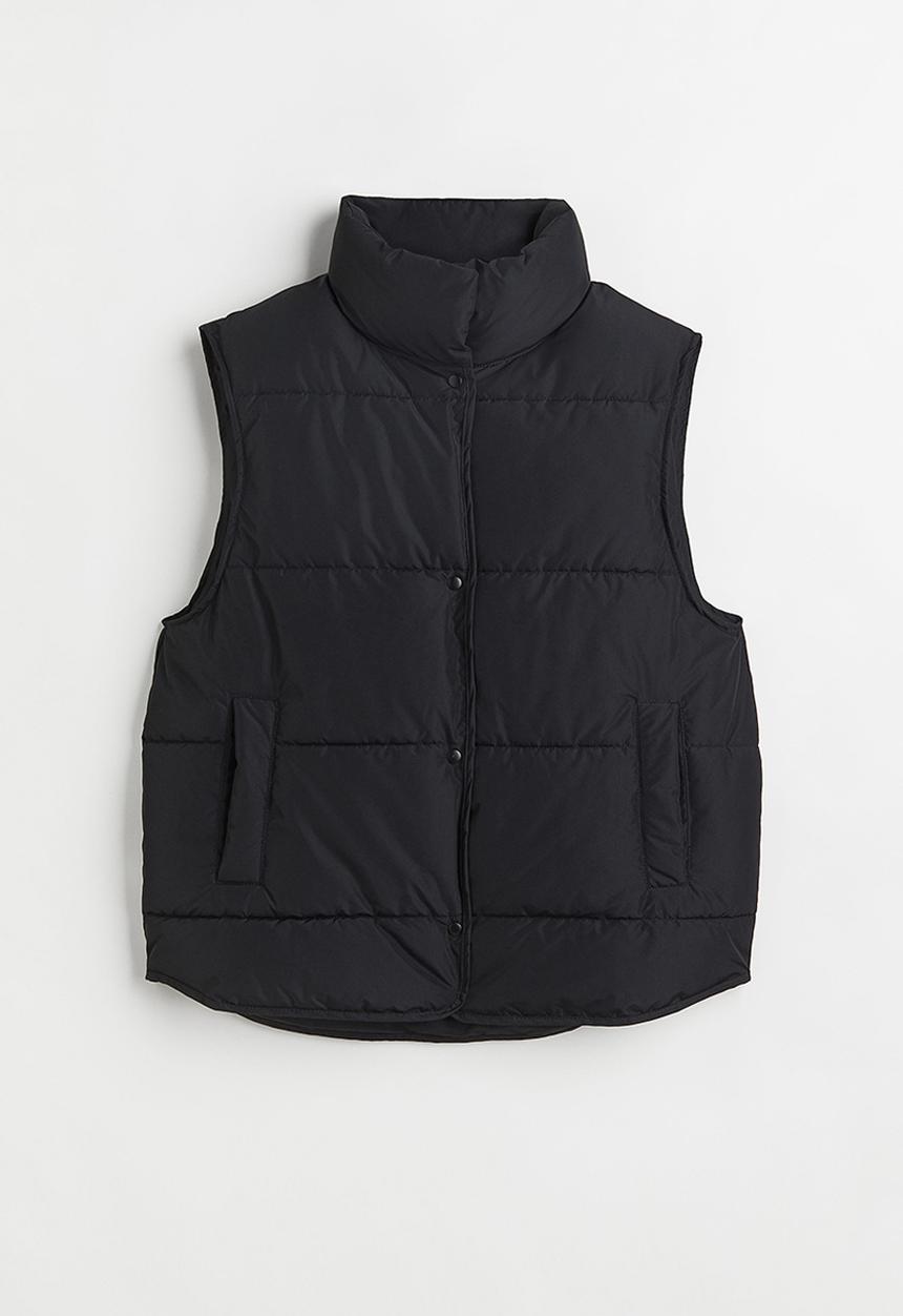 H&M - Puffer gilet - black