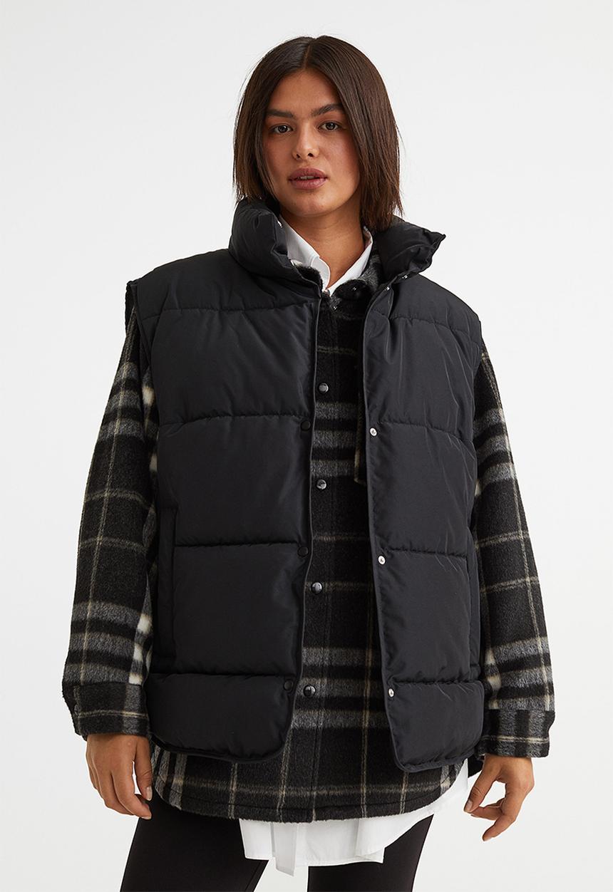 H&M - Puffer gilet - black