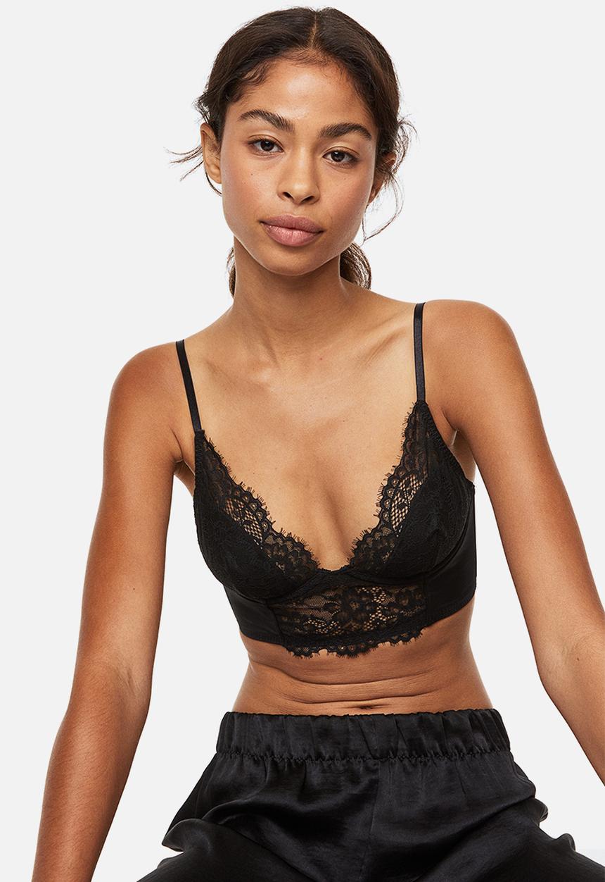 H&M - Lace bustier - black