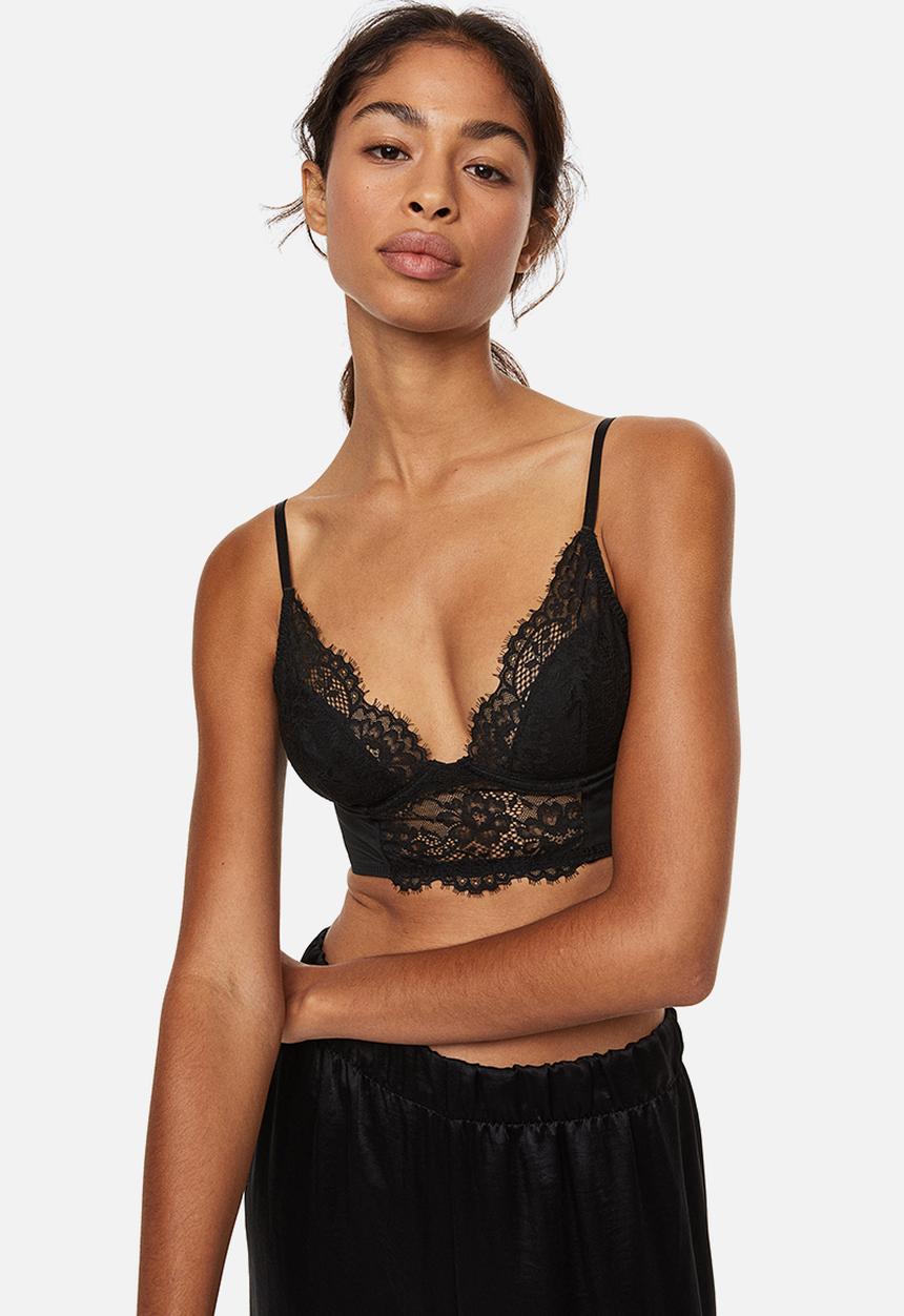H&M - Lace bustier - black