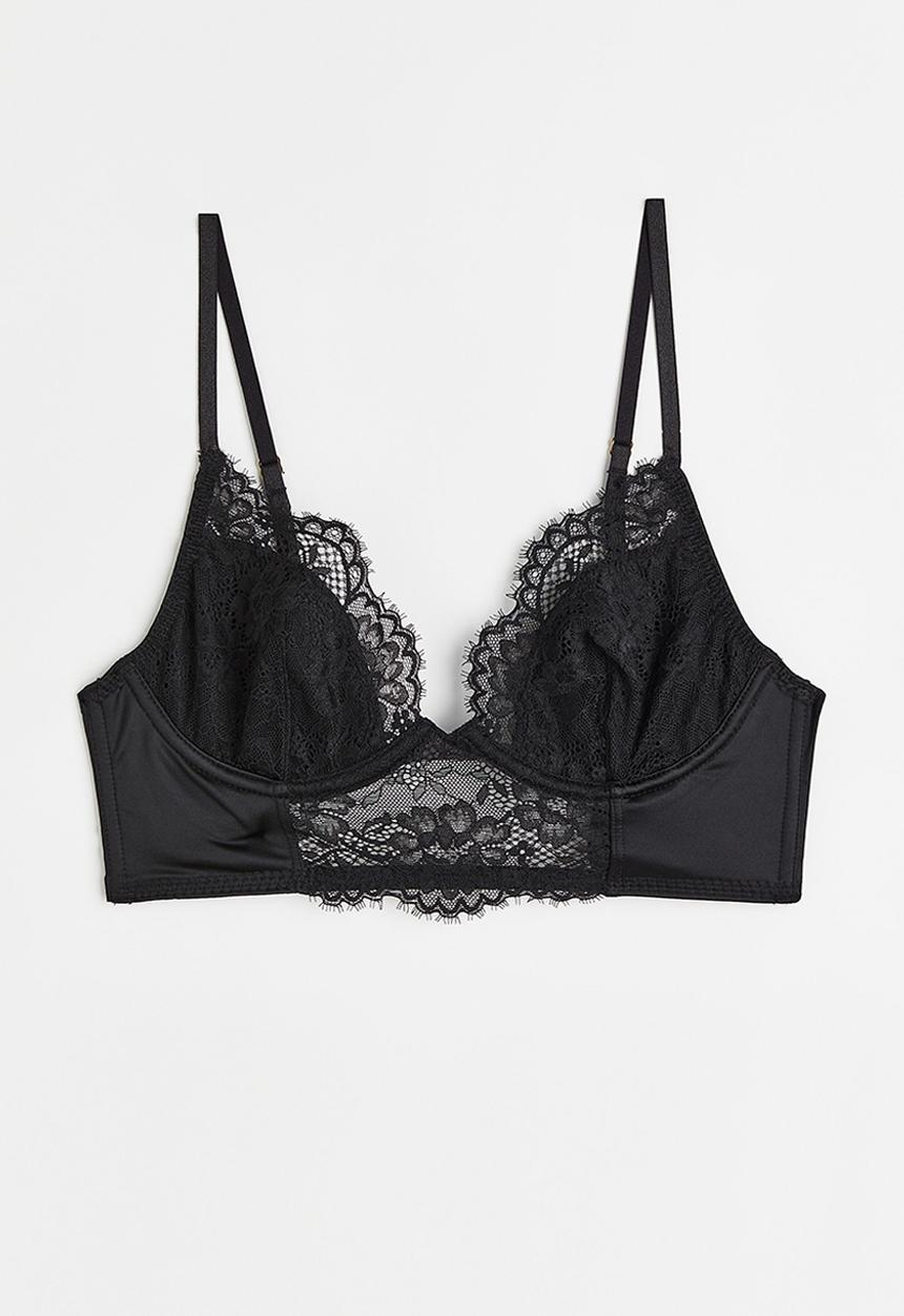 H&M - Lace bustier - black