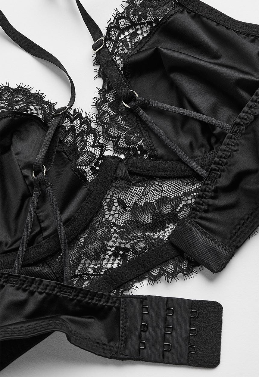 H&M - Lace bustier - black