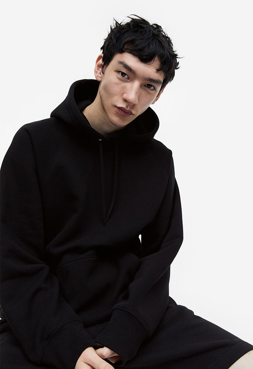 H&M - Oversized fit hoodie - black