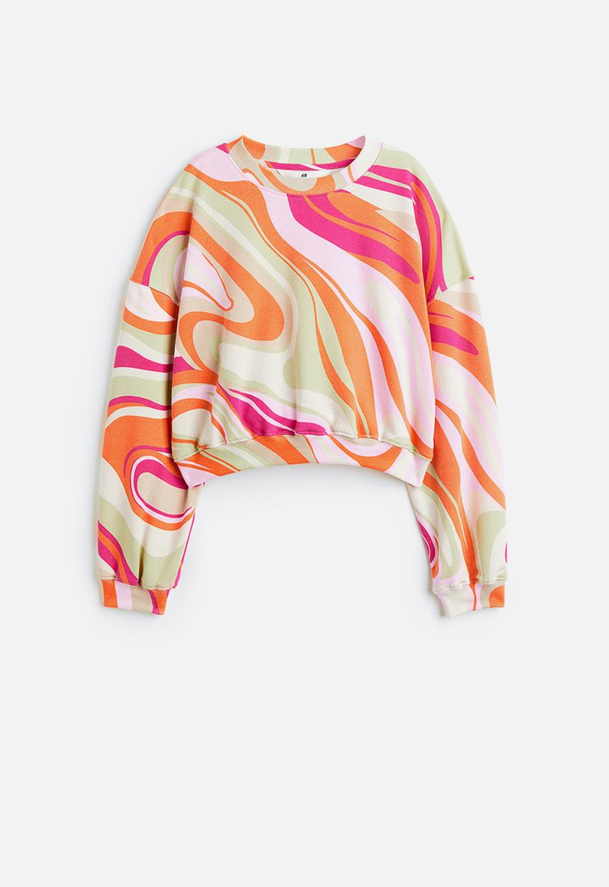 H&M - Oversized sweatshirt - white/patterned