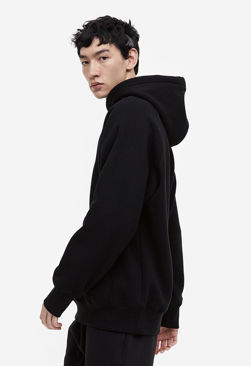 H&M - Oversized fit hoodie - black