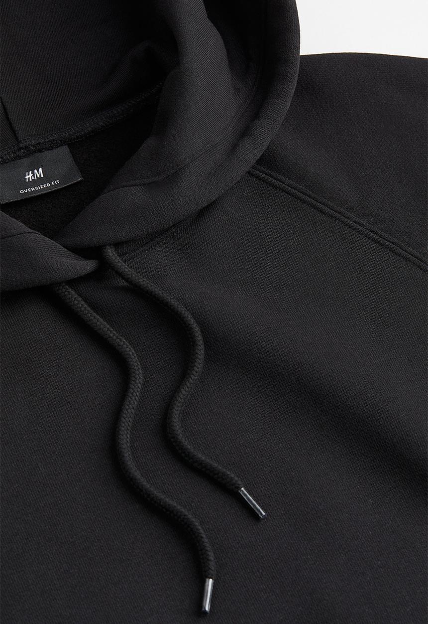 H&M - Oversized fit hoodie - black