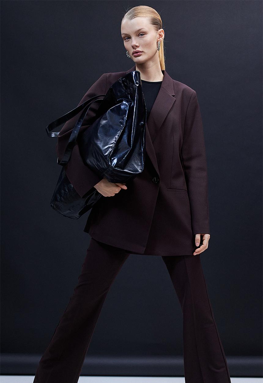 H&M - Double-breasted jacket - dark brown
