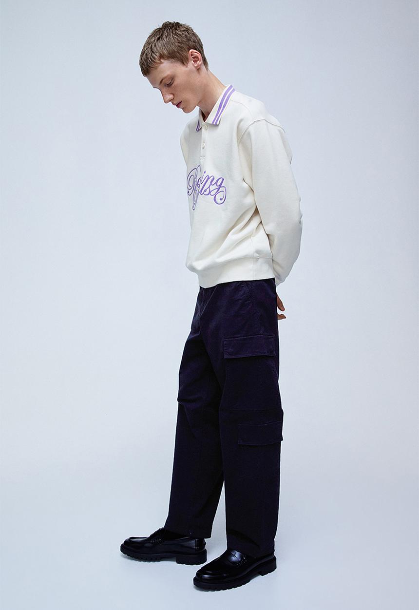 H&M - Regular fit polo shirt - cream/boring pals