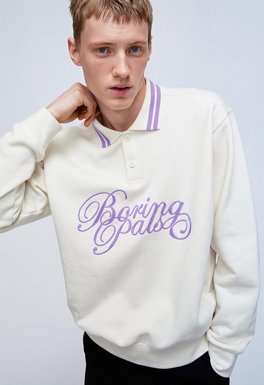 H&M - Regular fit polo shirt - cream/boring pals
