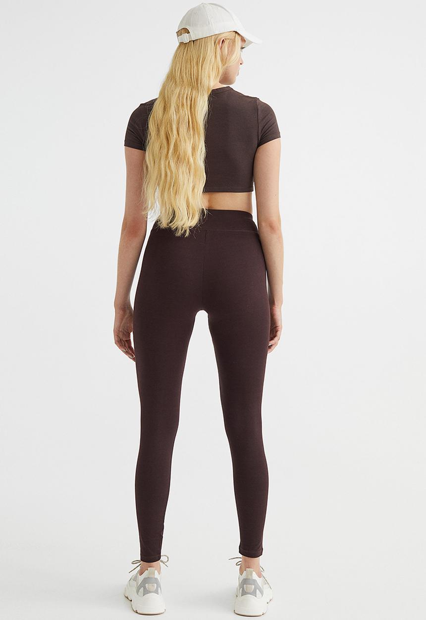 H&M - V-waist leggings - brown