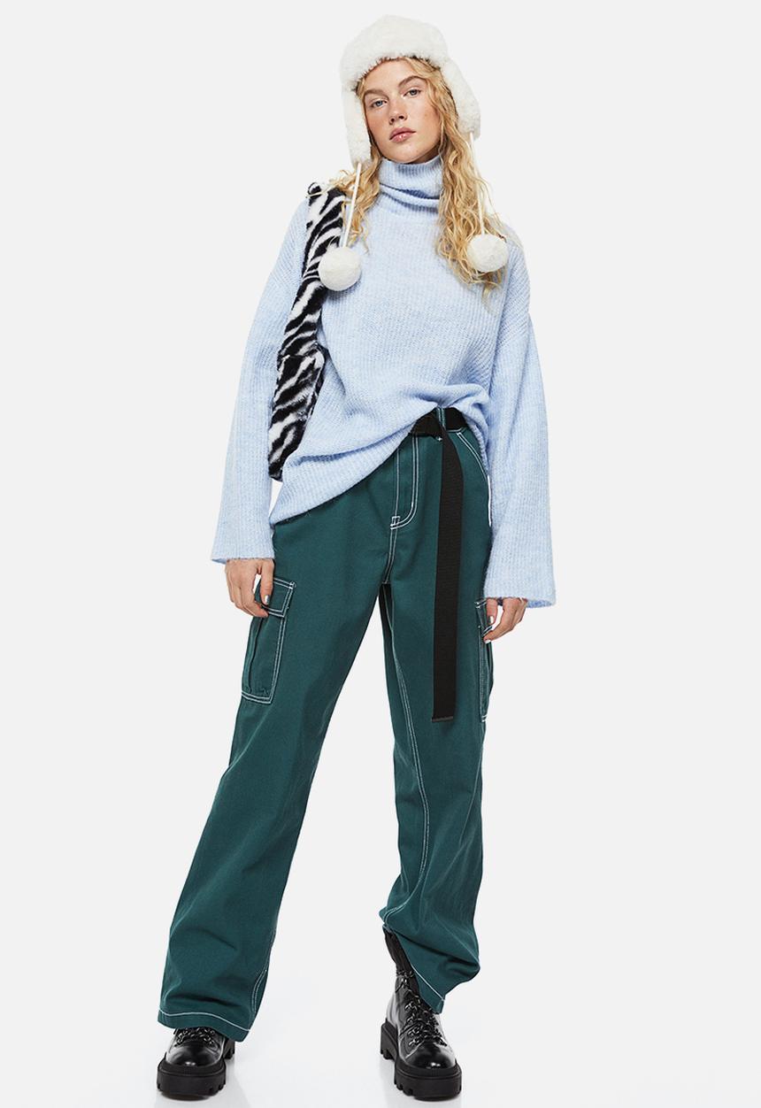 H&M - Polo-neck jumper - light blue