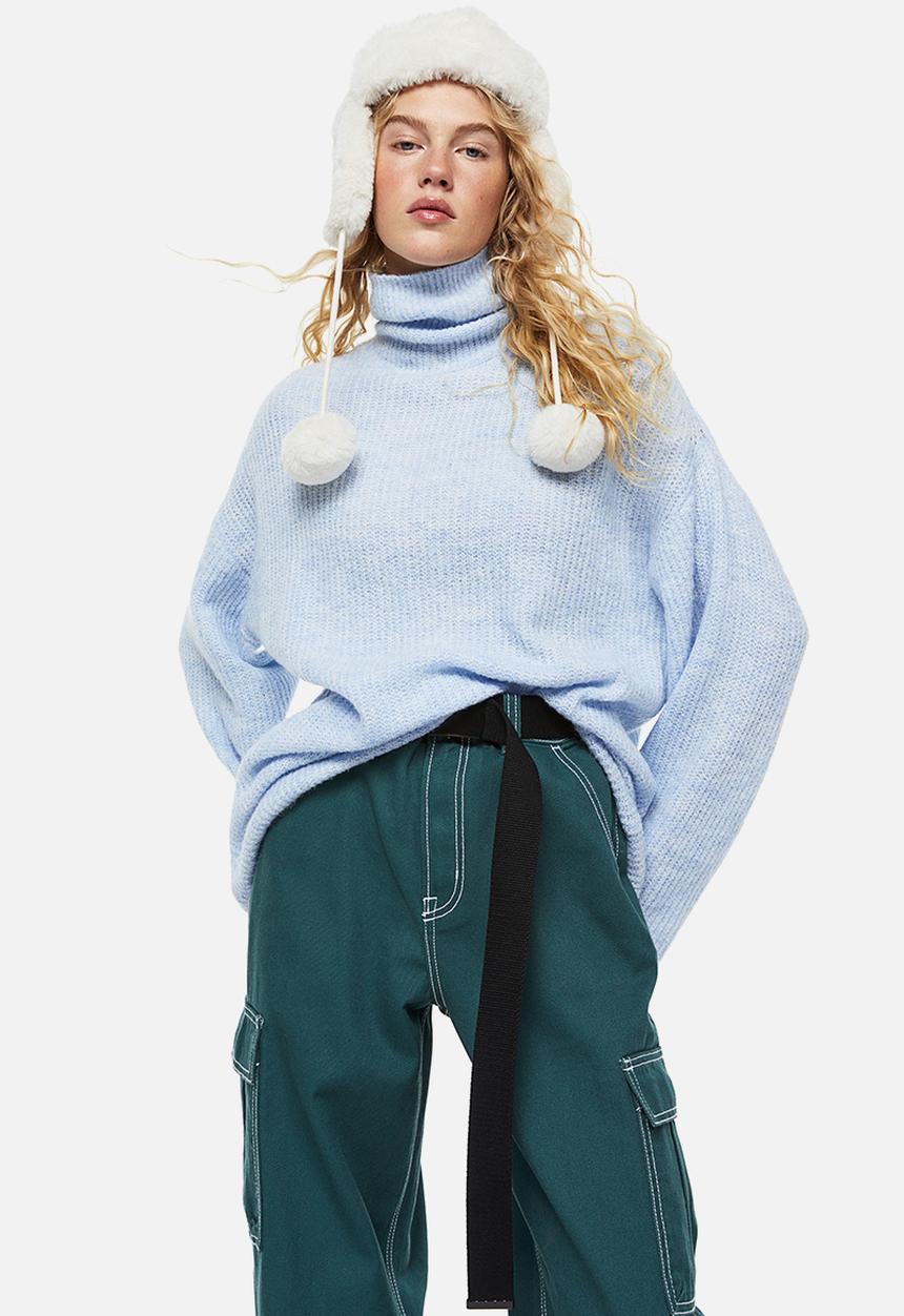 H&M - Polo-neck jumper - light blue