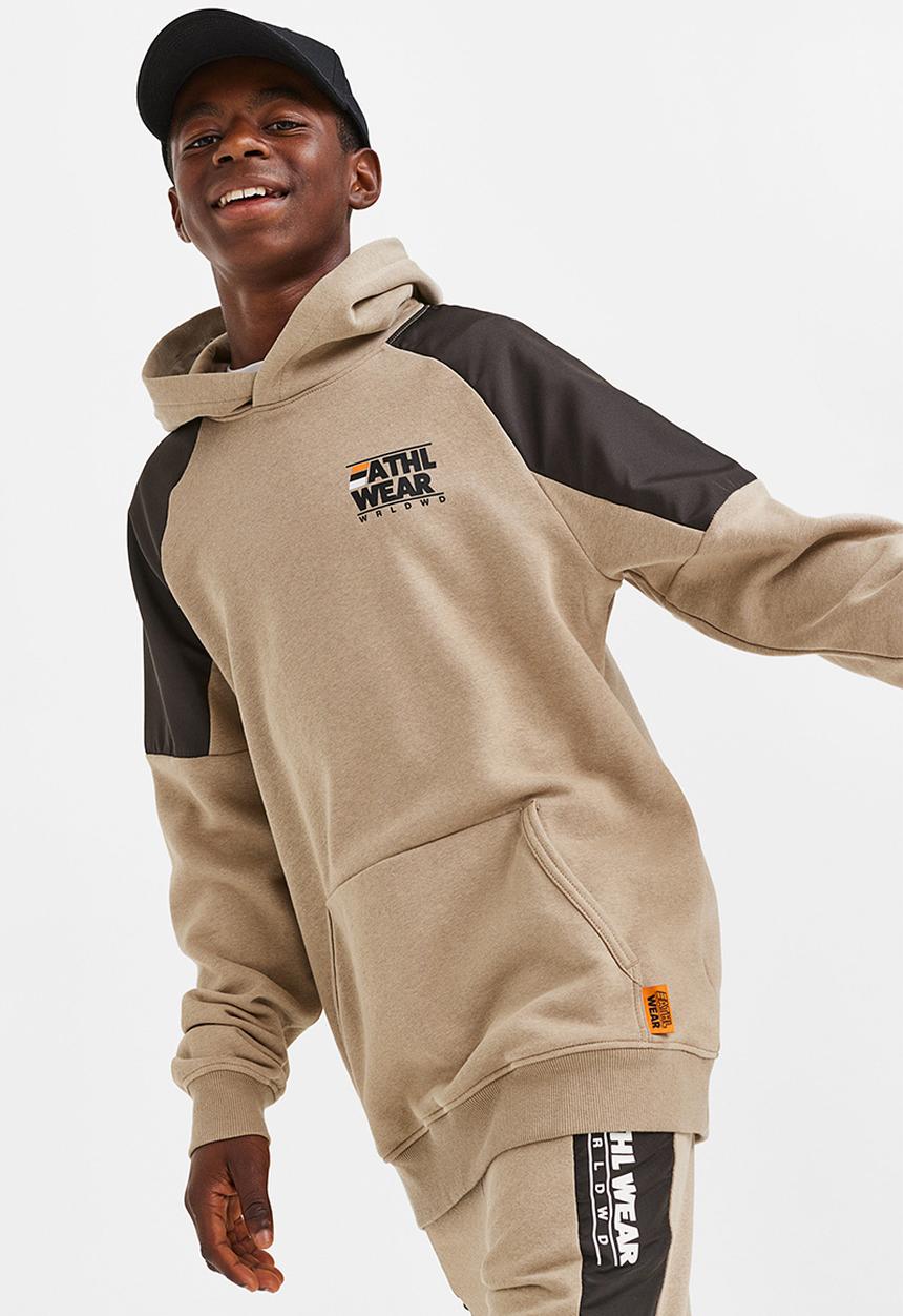 H&M - Hoodie - beige/block-coloured