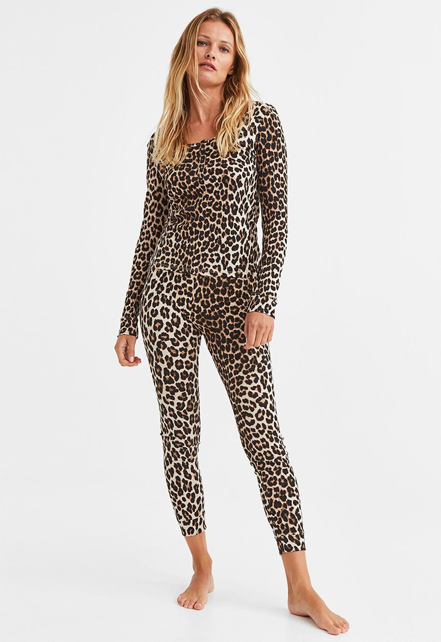 H&M - Pyjamas - beige/leopard print