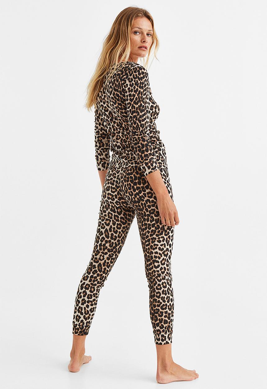 H&M - Pyjamas - beige/leopard print