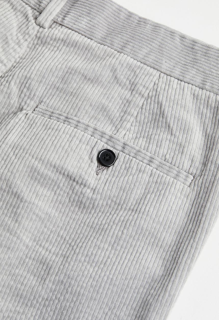 H&M - Regular fit corduroy trousers - light grey