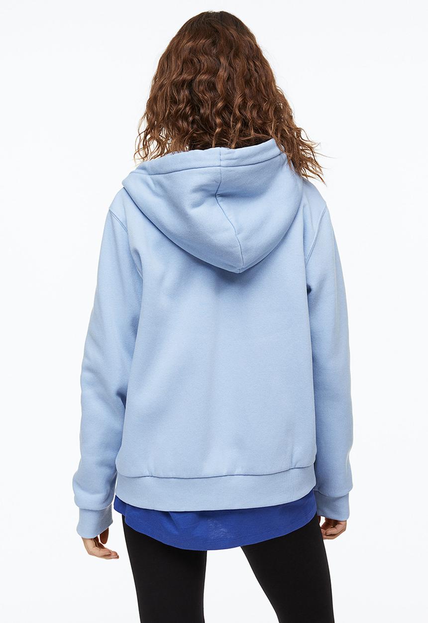 H&M - Zip-through hoodie - light blue