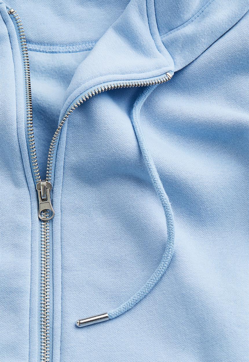 H&M - Zip-through hoodie - light blue