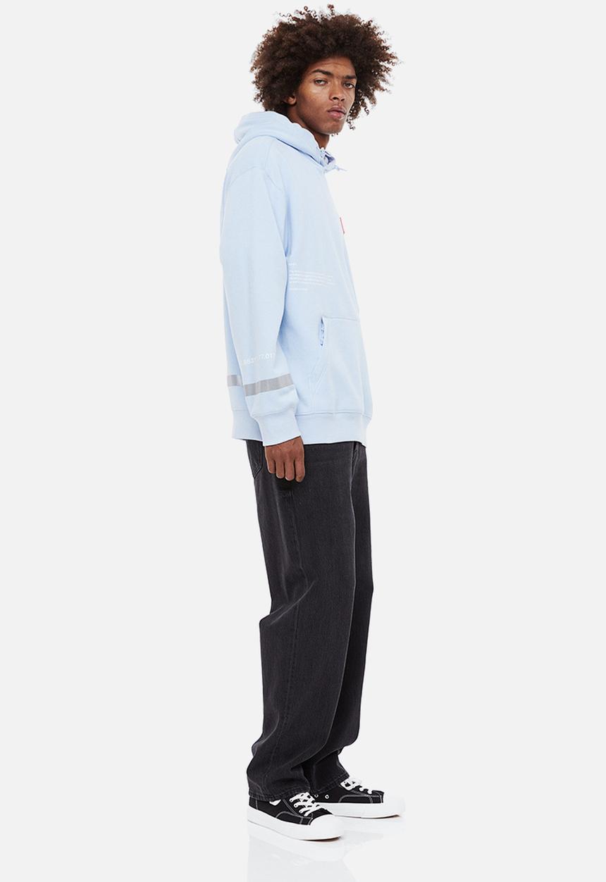 H&M - Relaxed fit hoodie - light blue/nasa